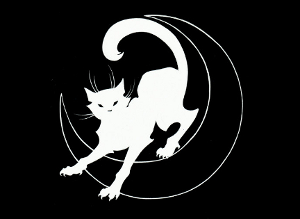 The Black Cat logo featured image inverted